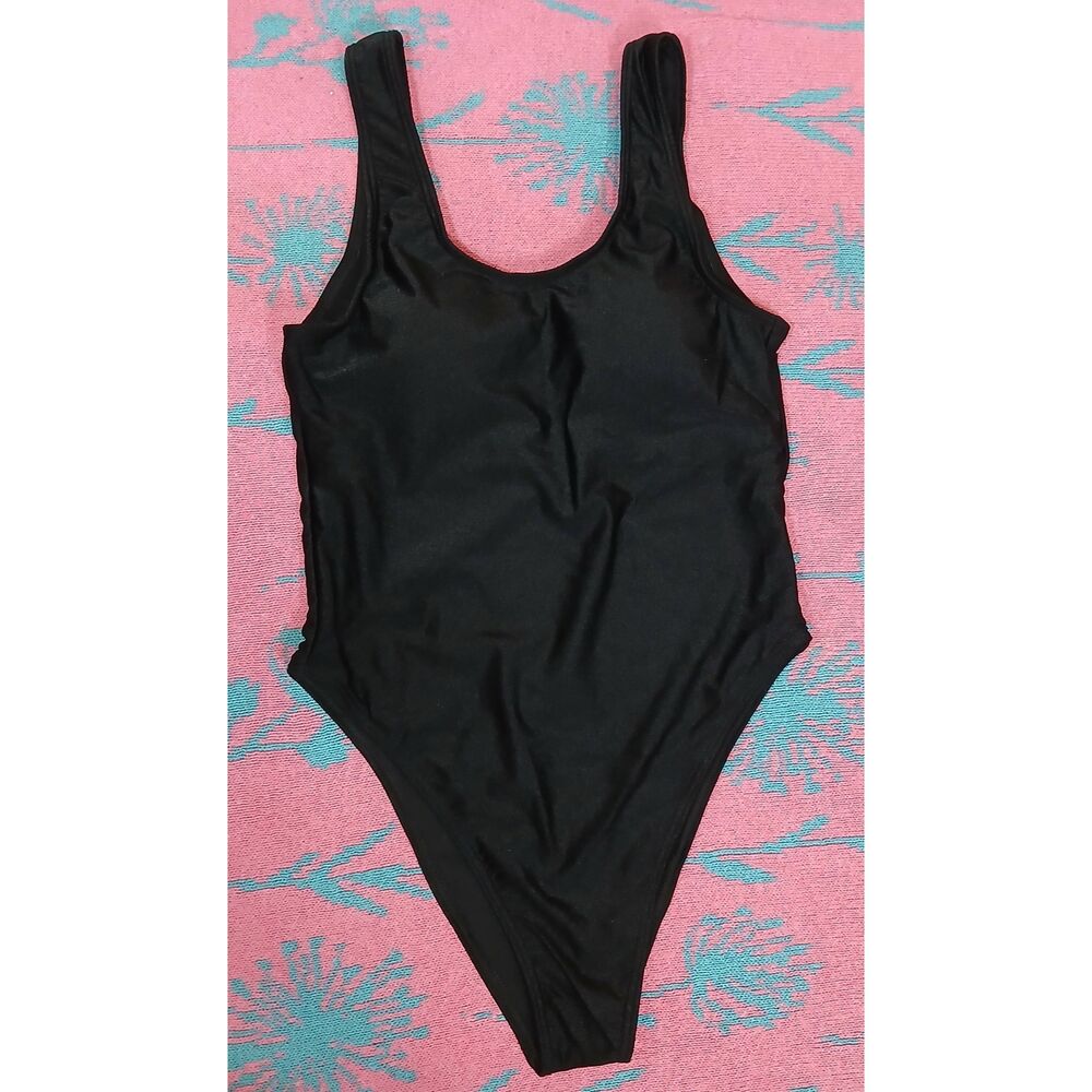 Rok spas womens small nylon black swimsuit bathing suit strudy strong one piece - Picture 4 of 8